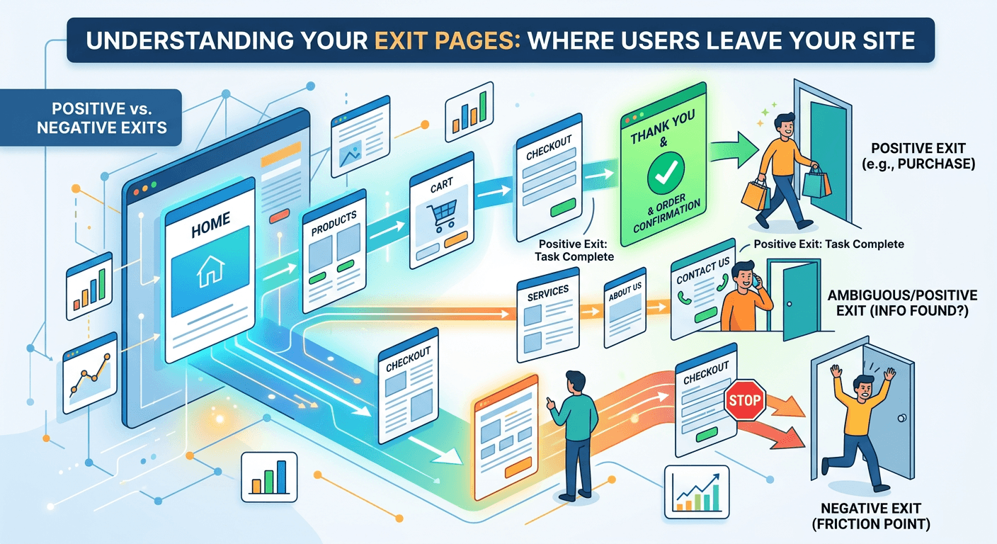 explanations about exit pages
